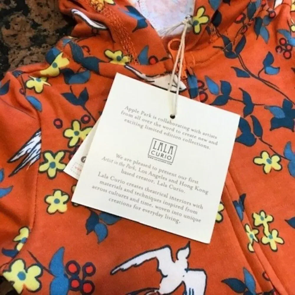 NWT Organic hoodie Apple Park Apparel by Artist‎ Lala Curio